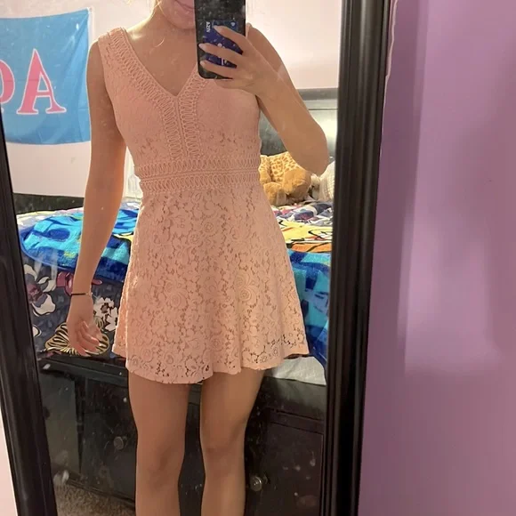 pink francescas homecoming wedding dress